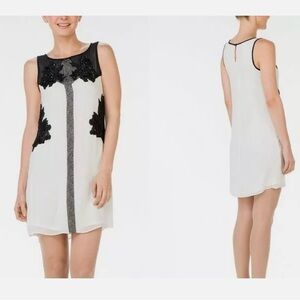 Pearl by Georgina Chapman of Marchesa Beaded Lace Inset Cocktail Dress